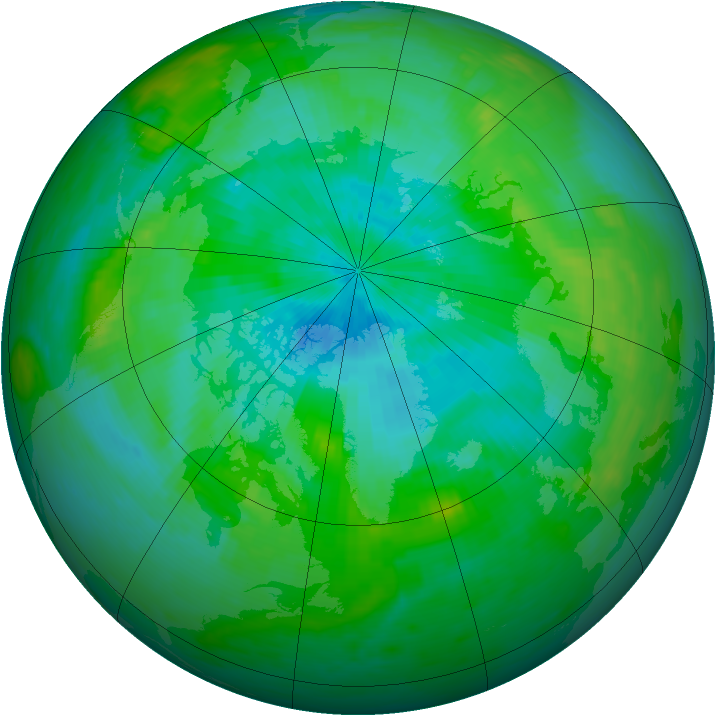 Arctic ozone map for 26 August 1984